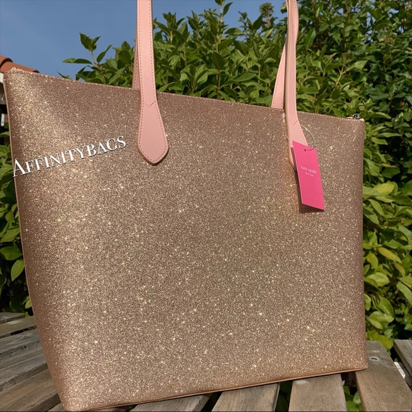 Kate spade large joeley Rose gold glitter Tote - Picture 8 of 8